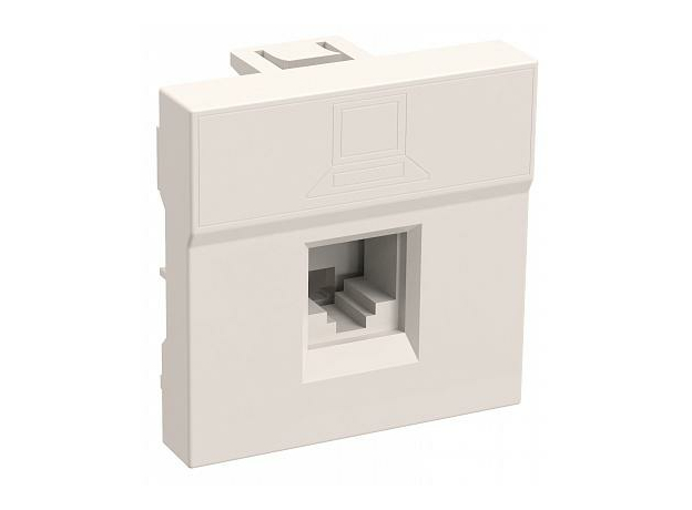 Розетка информационная RJ45 2 модуль РКИ-20-00-П ПРАЙМЕР (10шт) (CKK-40D-RI2-K01) IEK