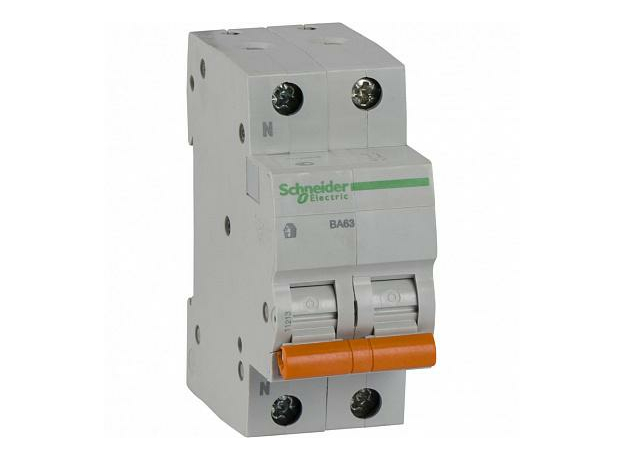 Автоматический выключатель модульный Schneider Electric ВА63 1п+N 16А C 4,5кA (11213) Автоматический выключатель модульный Schneider Electric ВА63 1п+N 16А C 4,5кA (11213)