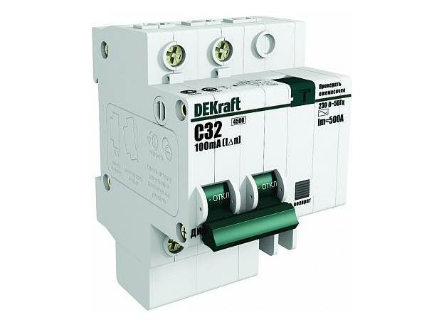 Автомат дифференциальный 2п 20А 30мА тип AC С ДИФ-101 4,5кА 15004DEK DEKraft SE Автомат дифференциальный 2п 20А 30мА тип AC С ДИФ-101 4,5кА 15004DEK DEKraft SE