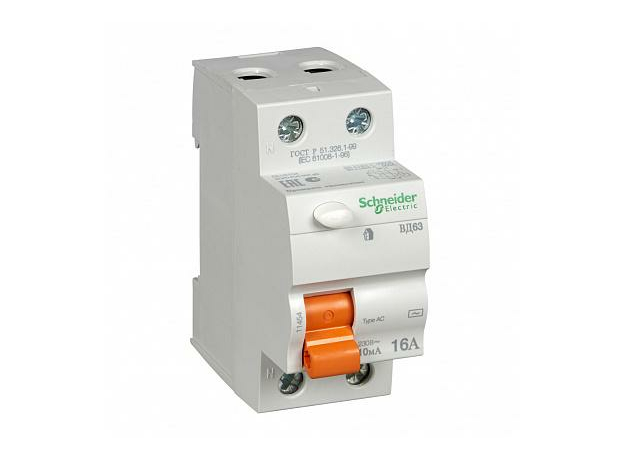 Устройство защитного отключения (УЗО) 2п 16А 10мА Домовой ВД63 11454 SE