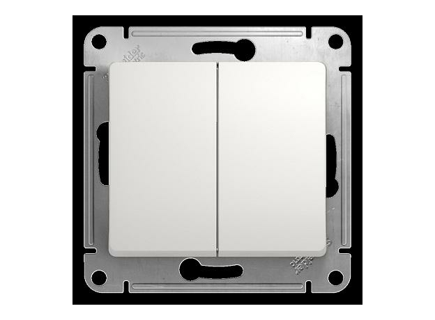 Выключатель двухклавишный GLOSSA скрытой установки 10А механизм белый GSL000151 Schneider Electric Выключатель двухклавишный GLOSSA скрытой установки 10А механизм белый GSL000151 Schneider Electric