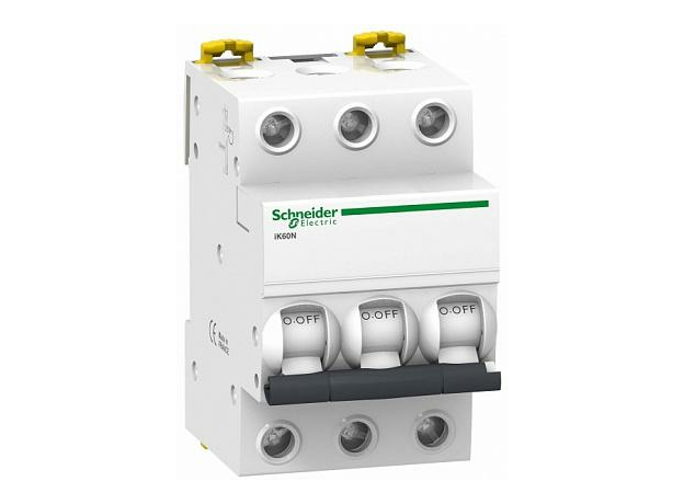 Выключатель автоматический модульный iK60N 3п 6А C 6кA AC (перемен.) A9K24306 Schneider Electric Выключатель автоматический модульный iK60N 3п 6А C 6кA AC (перемен.) A9K24306 Schneider Electric