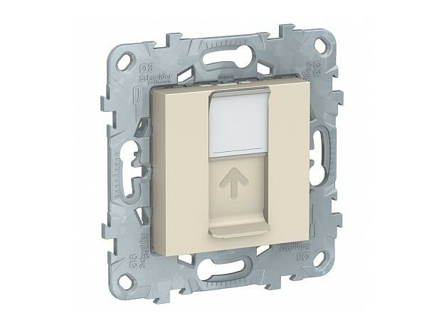 Розетка RJ45 компьютерная Unica New скрытой установки кат. 5е UTP бежевый NU541144 Schneider Electric Розетка RJ45 компьютерная Unica New скрытой установки кат. 5е UTP бежевый NU541144 Schneider Electric
