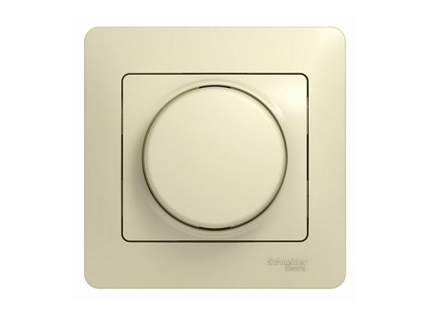 Светорегулятор (диммер) GLOSSA скрытой установки поворотный 300Вт в сборе бежевый GSL000234 Schneider Electric