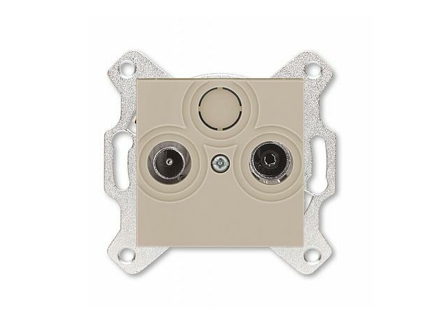 Розетка TV-R телевизионная проходная Levit скрытой установки 7дБ кофе макиато 2CHH083607A6018 ABB