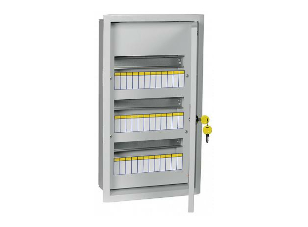 щит ЩРв-36 з 3 36 УХЛ3 IP31 с замком ниша 505х275х125 (ВхШхГ) RAL7035 MKM14-V-36-30-T TREND IEK