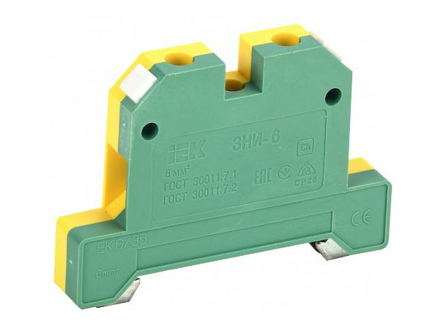 Клемма зажимная 4-6 мм.кв* (JXB-50-земля) (ЗНИ-6 PEN -6мм2) (YZN20-006-K52) IEK
