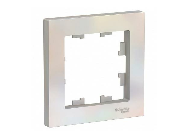 Рамка 1 пост Atlasdesign горизонтальная жемчуг ATN000401 Schneider Electric Рамка 1 пост Atlasdesign горизонтальная жемчуг ATN000401 Schneider Electric