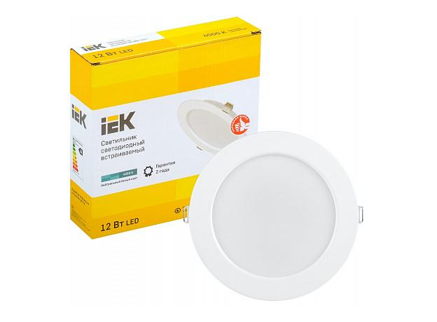 Светильник светодиодный ДВО 12Вт 1613 белый круг 4000К IP20 IEK LDVO0-1613-12-4000-K01