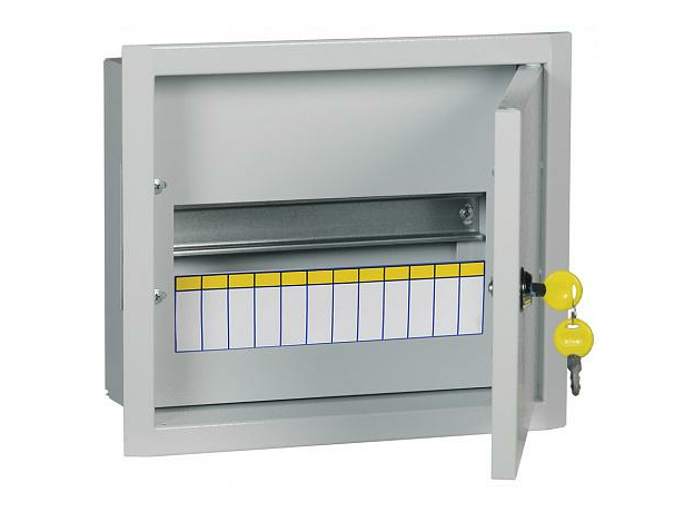 Щит ЩРв-12-з 3 36 УХЛ3 IP31 с замком, ниша 230х275х125 (ВхШхГ) RAL7035 MKM14-V-12-30-T TREND IEK