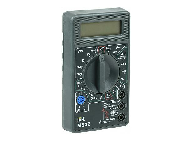 Мультиметр цифровой M832 Universal TMD-2S-832 IEK Мультиметр цифровой M832 Universal TMD-2S-832 IEK