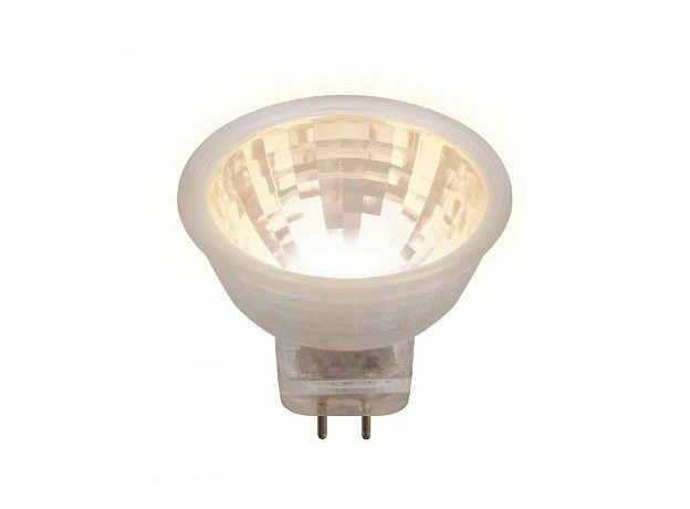 Лампа светодиодная 3Вт GU4 MR11 3000К 200Лм прозрачная 12В Рефлектор LED-MR11-3W/WW/GU4 GLZ21TR UL-00001700 Uniel