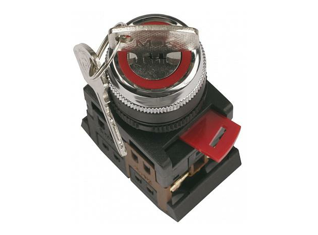 Переключатель 2 положения с ключом AKS-22 1з+1р (BSW10-AKS-2-K02) IEK