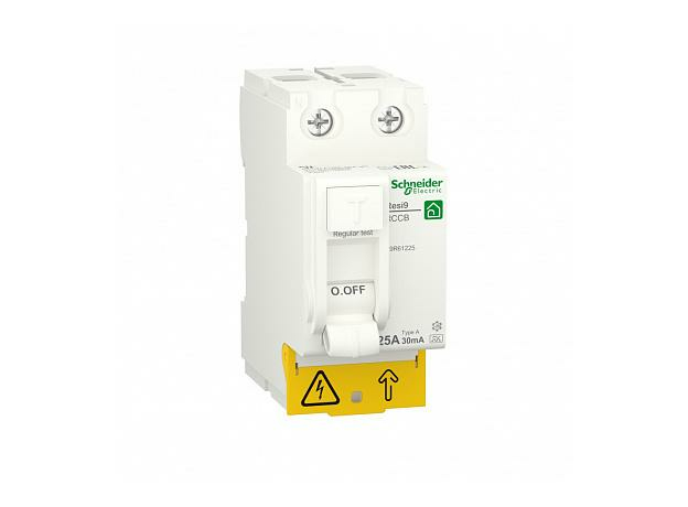 Выключатель дифференциального тока (УЗО) RESI9 25А 2P 30мА тип A R9R61225 Schneider Electric Выключатель дифференциального тока (УЗО) RESI9 25А 2P 30мА тип A R9R61225 Schneider Electric