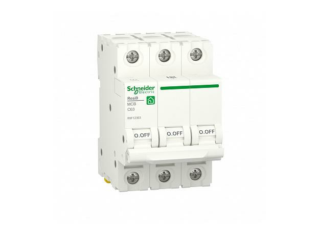 Выключатель автоматический (АВ) RESI9 С 63А 3P 6000A R9F12363 Schneider Electric Выключатель автоматический (АВ) RESI9 С 63А 3P 6000A R9F12363 Schneider Electric
