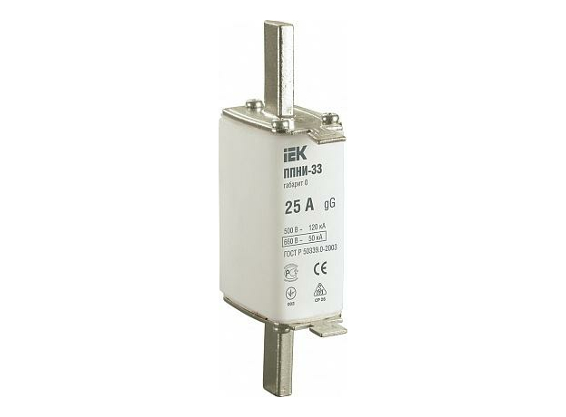Плавкая вставка предохранителя 25А габарит 0 ППНИ-33 (DPP20-025) IEK