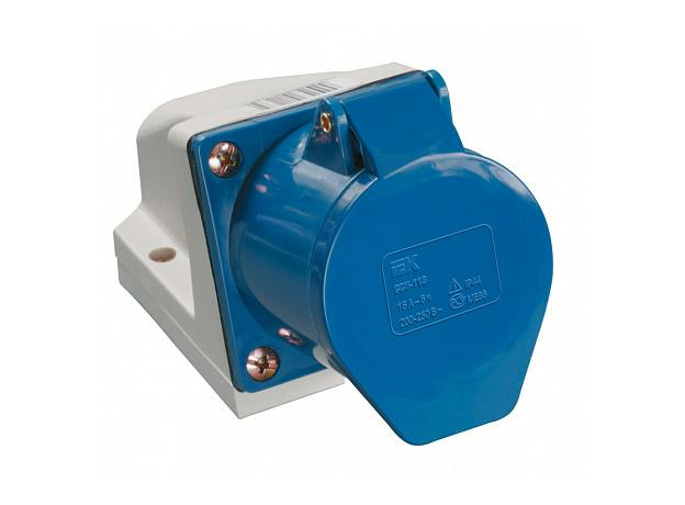 Розетка 113 стационарная 2Р+РЕ 16 А 220В IP44 (PSR11-016-3) IEK