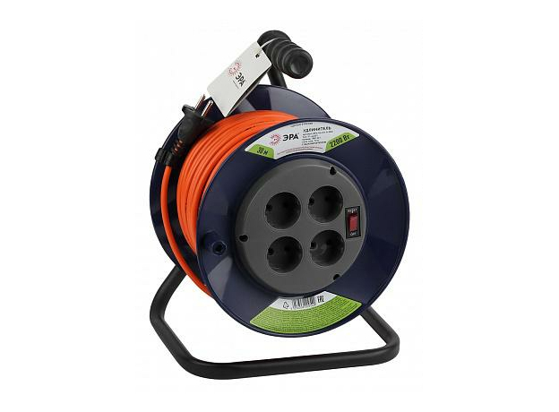 Удлинитель силовой RPx-4s-2x1.0-30m на п. катушке б/з 4 гн 30м ПВС 2х1 (2/36) Б0046843 ЭРА