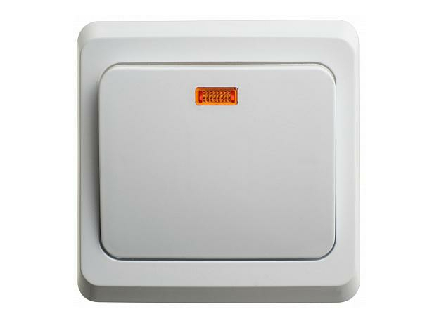 Переключатель одноклавишный ЭТЮД скрытой установки с подсветкой BC10-007BSchneider Electric Переключатель одноклавишный ЭТЮД скрытой установки с подсветкой BC10-007BSchneider Electric
