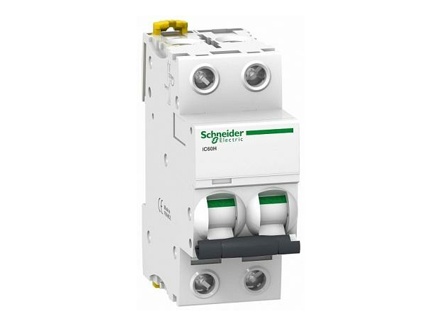 Автоматический выключатель модульный Schneider Electric iC60H 2п 2А C 10кA AC (перемен.) (A9F84202) Автоматический выключатель модульный Schneider Electric iC60H 2п 2А C 10кA AC (перемен.) (A9F84202)