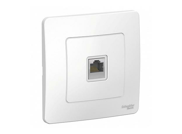 Розетка RJ45 компьютерная BLANCA скрытой установки кат.5e в сборе белый BLNIS045001 Schneider Electric Розетка RJ45 компьютерная BLANCA скрытой установки кат.5e в сборе белый BLNIS045001 Schneider Electric