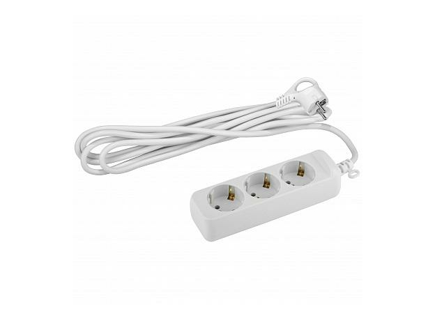 Удлинитель 3 метра, 3 гнезда c заземлением, ПВС 3х1мм2, 16А, ( U-3e-3m-3x1 ) Б0028370 ЭРА