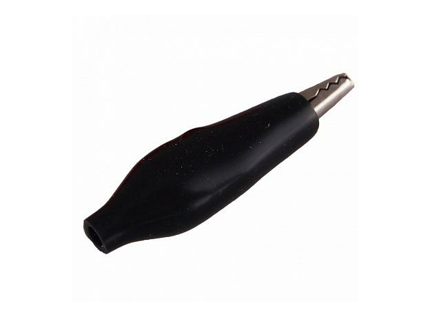 Зажим "Крокодил" 5А 46мм в изоляторе FD-1702 Rexant (черный)