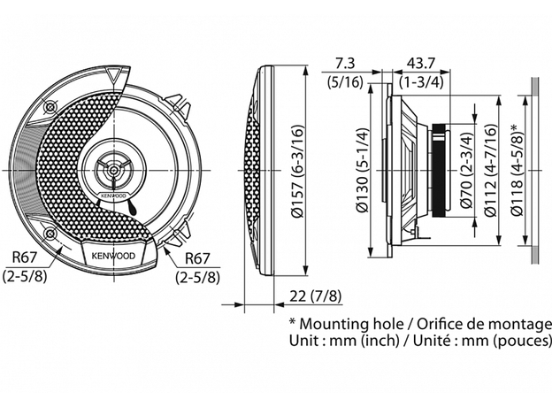 Колонки Kenwood KFC-S1366