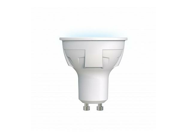 Лампа светодиодная 6,0Вт GU10 JCDR 4000К 500Лм матовая 175-250В софит Яркая ( LED-JCDR 6W/NW/GU10/FR PLP01WH ) UL-00002421 Uniel