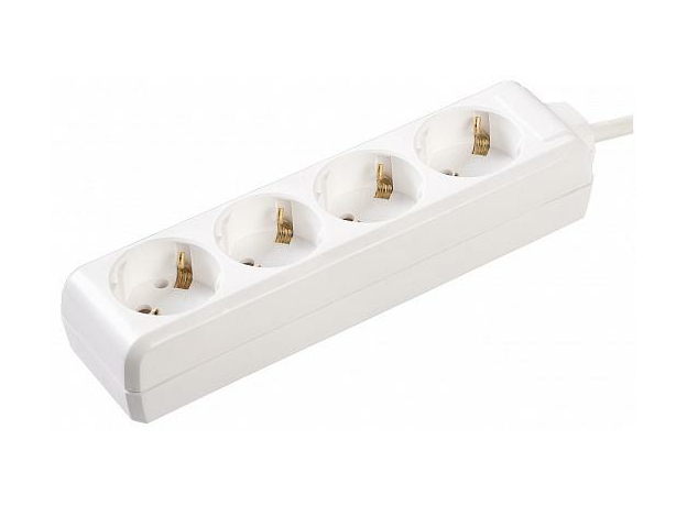 Удлинитель 3 метра У04 4 розетки/гнезда 2Р+PЕ, 3х1мм2, 16А/250В, WYP10-16-04-03-Z IEK