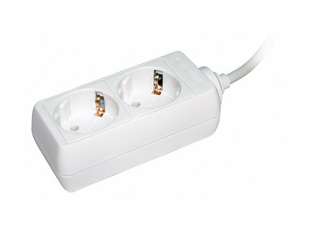 Удлинитель 3 метра 2 розетки/гнезда 2Р+РЕ/ У02 3х1мм2 16А/250В IEK WYP10-16-02-03-Z-N