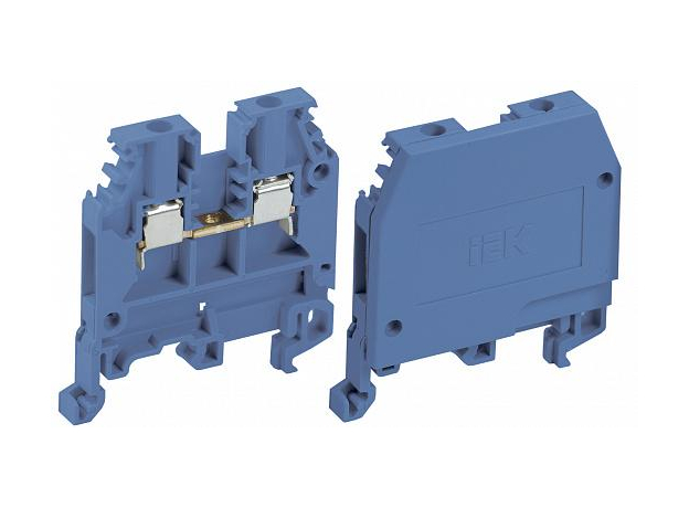 Клемма зажимная 2,5 мм.кв* (JXB-24А) (ЗНИ-2,5 мм2) СИНИЙ (YZN10-002-K07) IEK