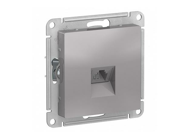 Розетка RJ11 телефонная Atlasdesign скрытой установки механизм алюминий ATN000381 Schneider Electric Розетка RJ11 телефонная Atlasdesign скрытой установки механизм алюминий ATN000381 Schneider Electric