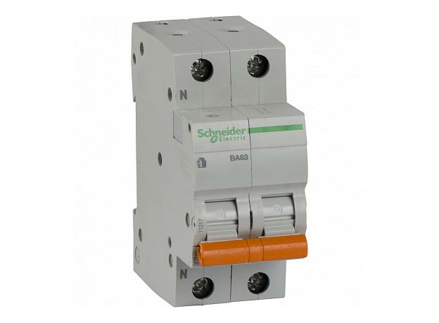 Автоматический выключатель модульный Schneider Electric ВА63 1п+N 40А C 4,5кA (11217) Автоматический выключатель модульный Schneider Electric ВА63 1п+N 40А C 4,5кA (11217)