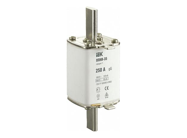 Плавкая вставка предохранителя 250А габарит 1 ППНИ-35 (DPP30-250) IEK