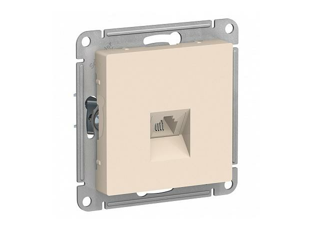 Розетка RJ11 телефонная Atlasdesign скрытой установки механизм бежевый ATN000281 Schneider Electric Розетка RJ11 телефонная Atlasdesign скрытой установки механизм бежевый ATN000281 Schneider Electric