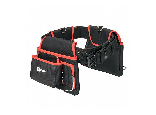 Сумка-пояс двухсекционная усиленная с двухшпеньковым ремнем С-12 EKF Master