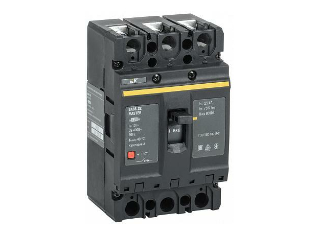 Выключатель автоматический ВА88-32 трехполюсный 125А 25кА MASTER SVA10-3-0125-02 IEK
