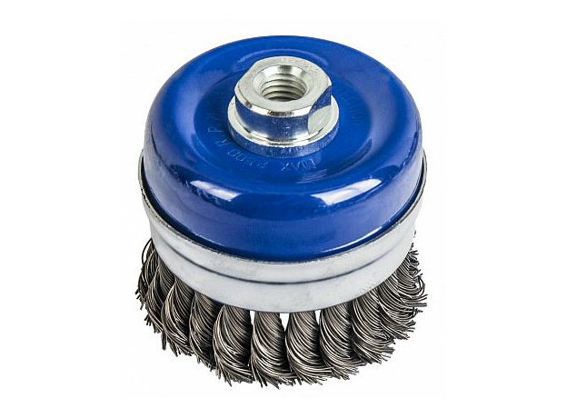 Кордщетка для УШМ 90 мм; М14 чашеобразная витая усиленная ПРАКТИКА 032-591