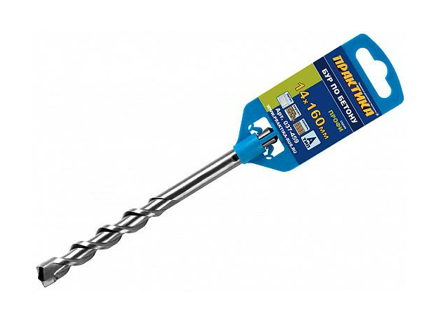 Бур по бетону для пефоратора SDS plus 14х160 Профи ПРАКТИКА 037-459