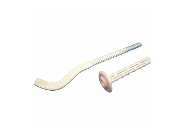 Кронштейн для алюминиевых/биметаллических радиаторов штырьевой 7х180 плоский с дюбелем