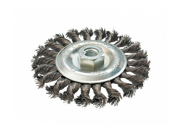 Кордщетка для УШМ 125 мм; М14 радиальная витая ПРАКТИКА 242-656