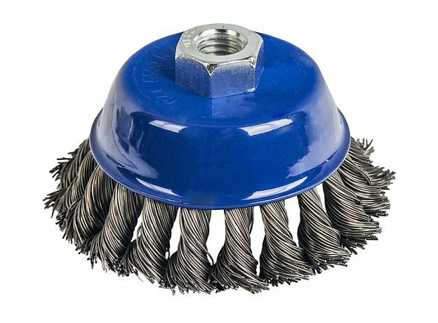 Кордщетка для УШМ 90 мм; М14 чашеобразная витая ПРАКТИКА 032-478