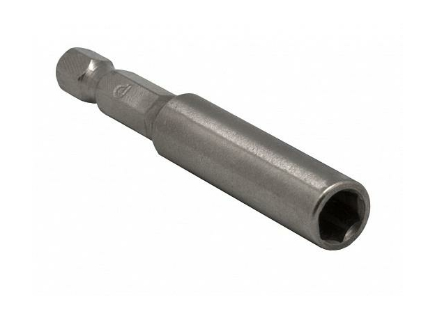 Адаптер для бит (удлинитель) магнитный 60мм 1/4" цельнотянутый; блистер ПРАКТИКА 036-605