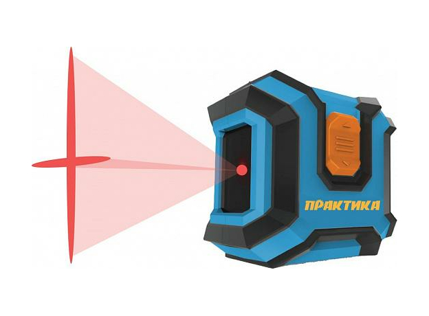 Уровень лазерный линейный (нивелир) НЛ-2Л, горизонтальная и вертикальная линии, видимость до 10 м ПРАКТИКА 649-424
