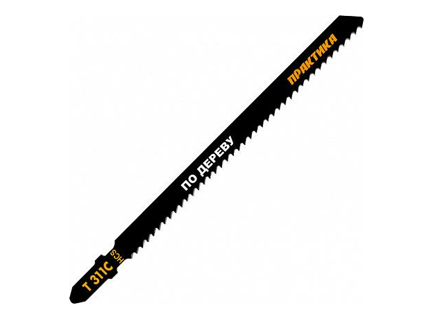 Пилки для лобзика по дереву, ДСП тип T311C 126х100 мм, грубый рез, HCS (2шт.) ПРАКТИКА 035-820