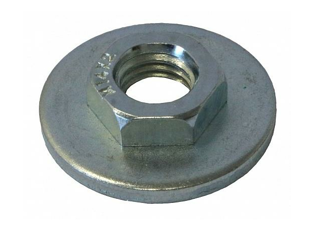 Планшайба (гайка) для УШМ резьба М14, посадка 22,2 мм, под гаечный ключ 22 mm ПРАКТИКА 246-272