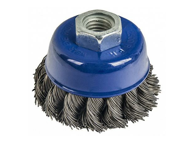 Кордщетка для УШМ 65 мм; М14 чашеобразная витая ПРАКТИКА 032-454