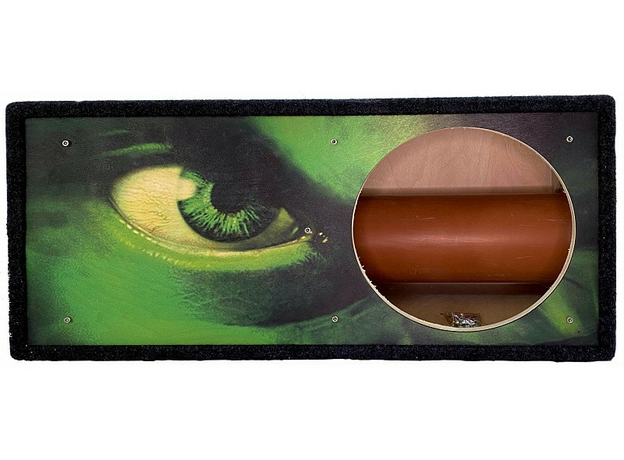 Короб под сабвуфер 12" (70 л, на трубе с окрасом) Желток