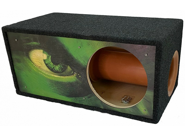 Короб под сабвуфер 12" (70 л, на трубе с окрасом) Желток